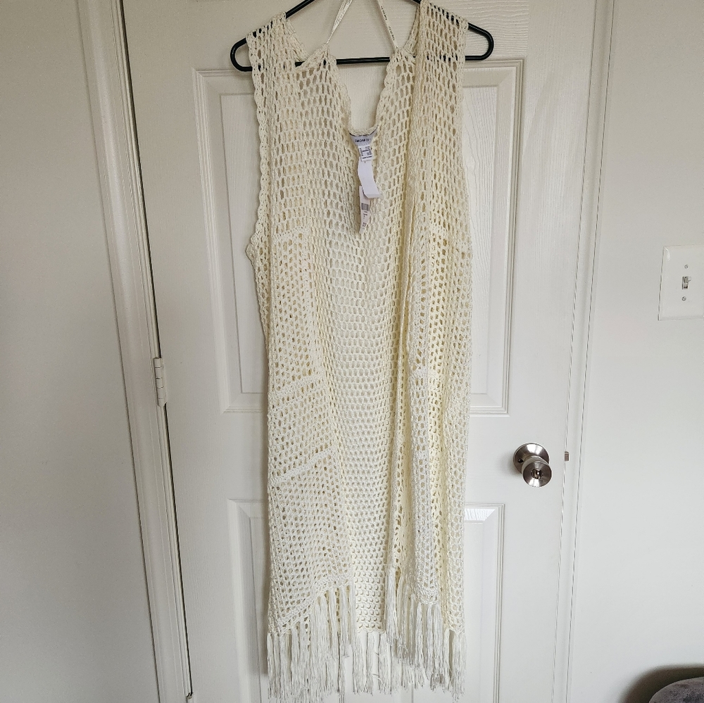 LONG CROCHETED BEACH COVERUP